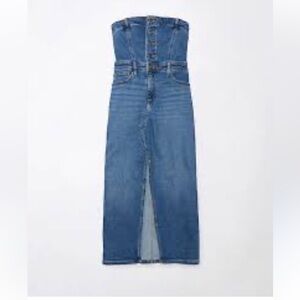 Denim Strapless Maxi Dress